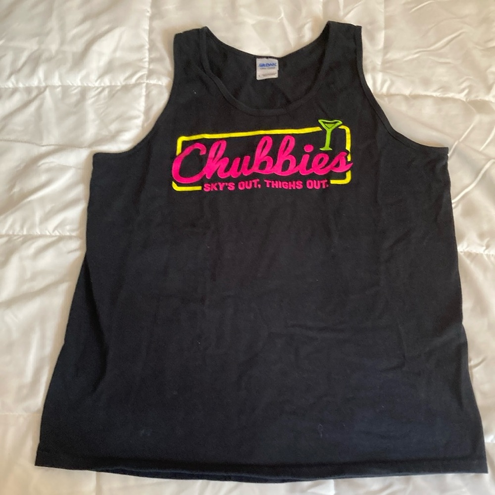 Chubbies Tank Tee with Neon Logo